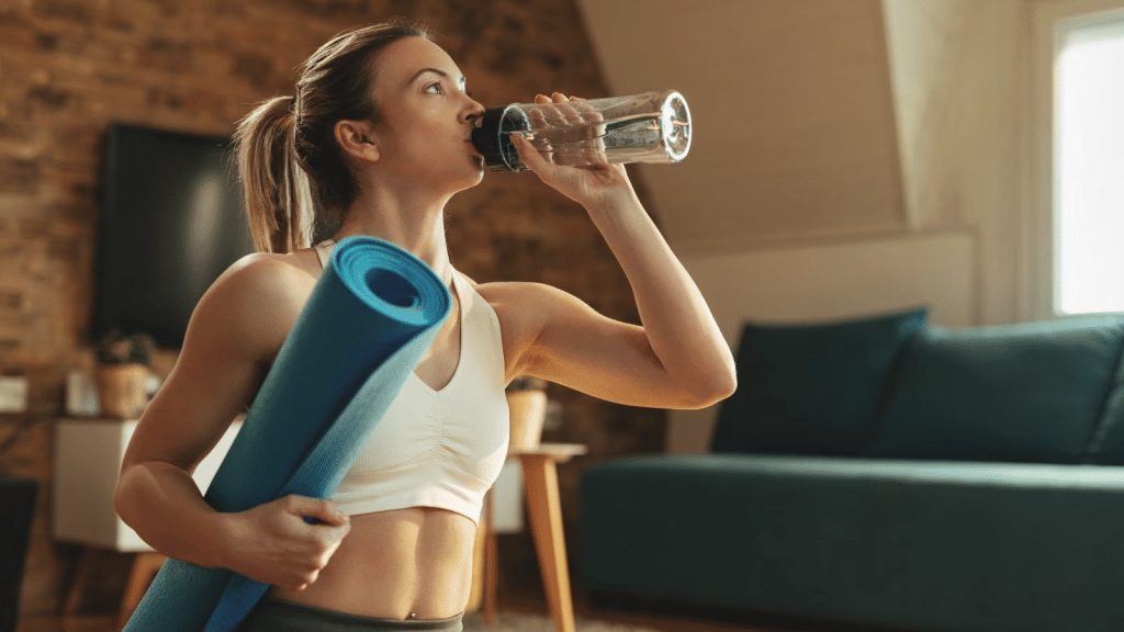 Drinking water during exercise